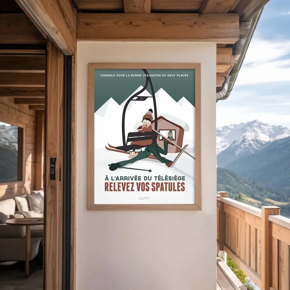 Poster - Framed poster La Raclette : Verte - COSYNÉVÉ - MOUNTAIN POSTERS