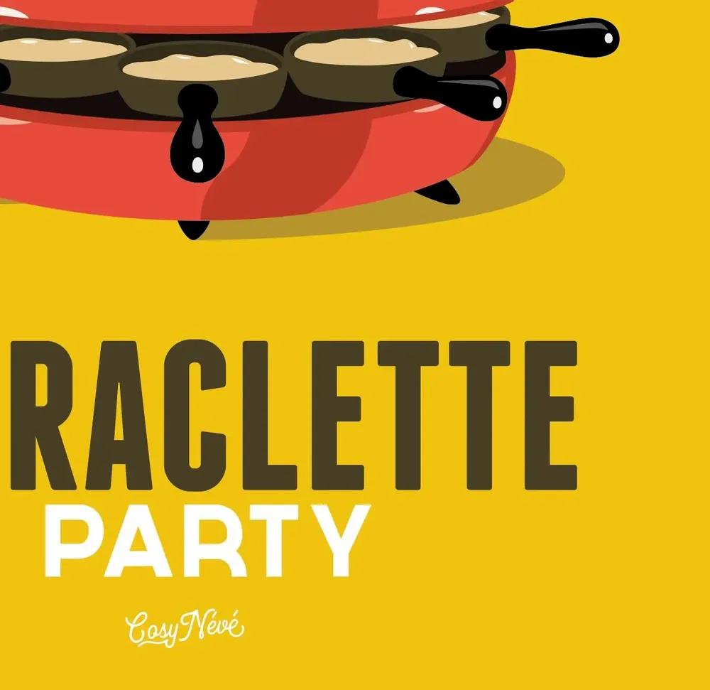 Affiches - Affiche encadrée La Raclette : Jaune - COSYNÉVÉ - MOUNTAIN POSTERS
