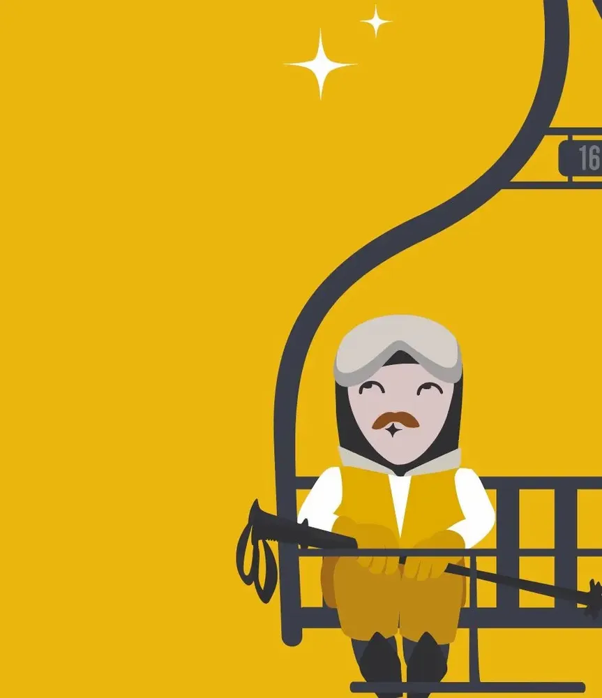 Affiches - Affiche encadrée "Quand Te Reverrai-Je" (Jaune) - COSYNÉVÉ - MOUNTAIN POSTERS