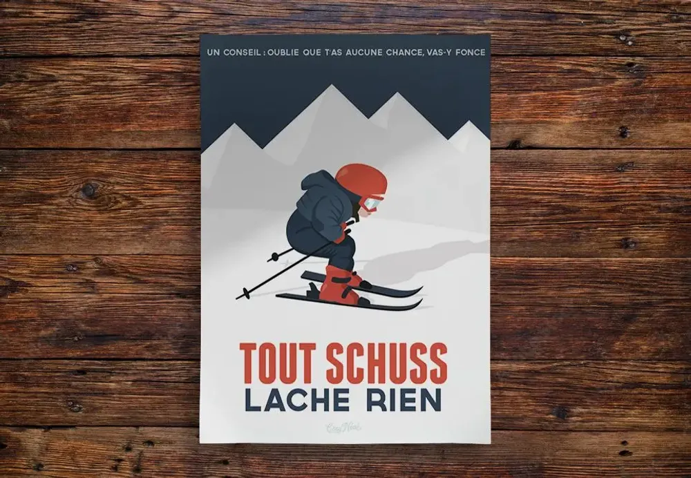 Poster - Poster Tout Schuss - COSYNÉVÉ - MOUNTAIN POSTERS