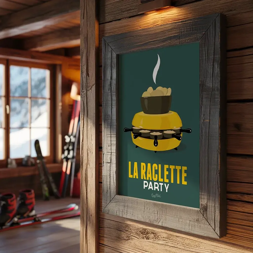 Poster - Poster La Raclette : Verte - COSYNÉVÉ - MOUNTAIN POSTERS