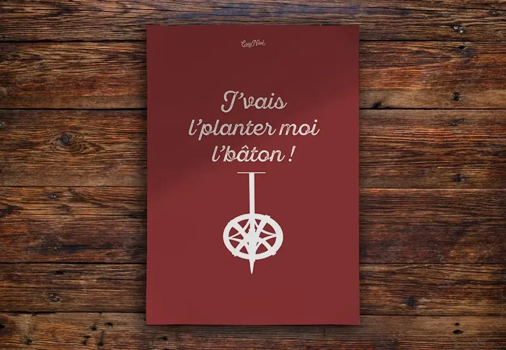 Poster - Poster Le Planté Du Baton : Rouge - COSYNÉVÉ - MOUNTAIN POSTERS
