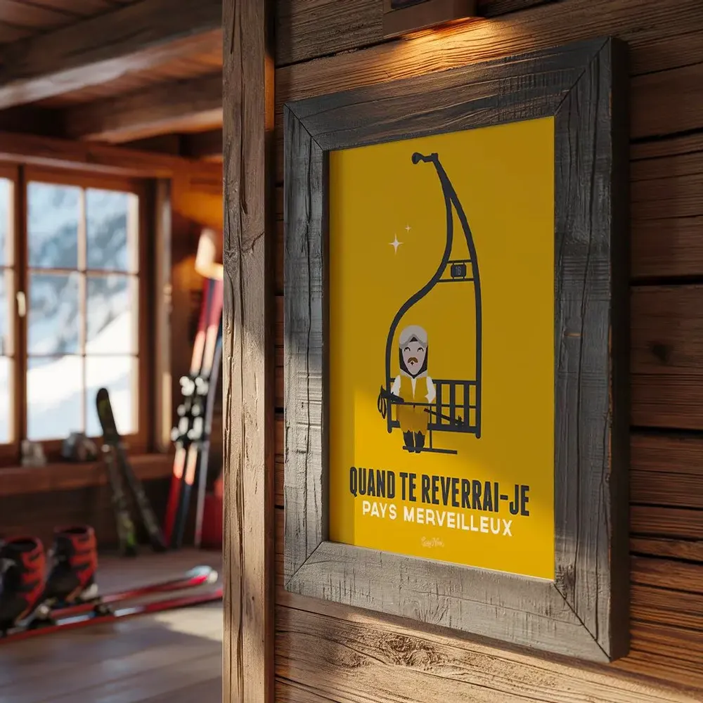 Poster - Poster Qd Te Reverrai-Je Jaune - COSYNÉVÉ - MOUNTAIN POSTERS