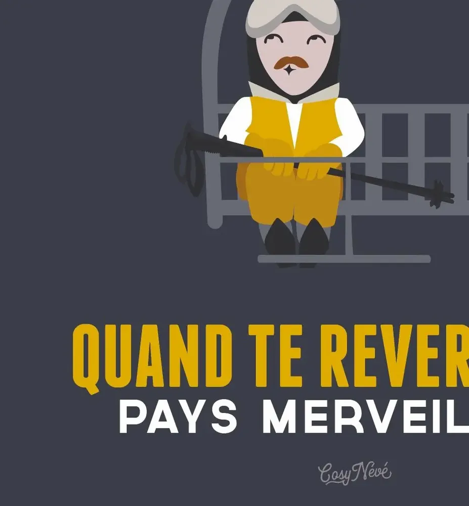 Poster - Poster Qd Te Reverrai-Je Bleu - COSYNÉVÉ - MOUNTAIN POSTERS