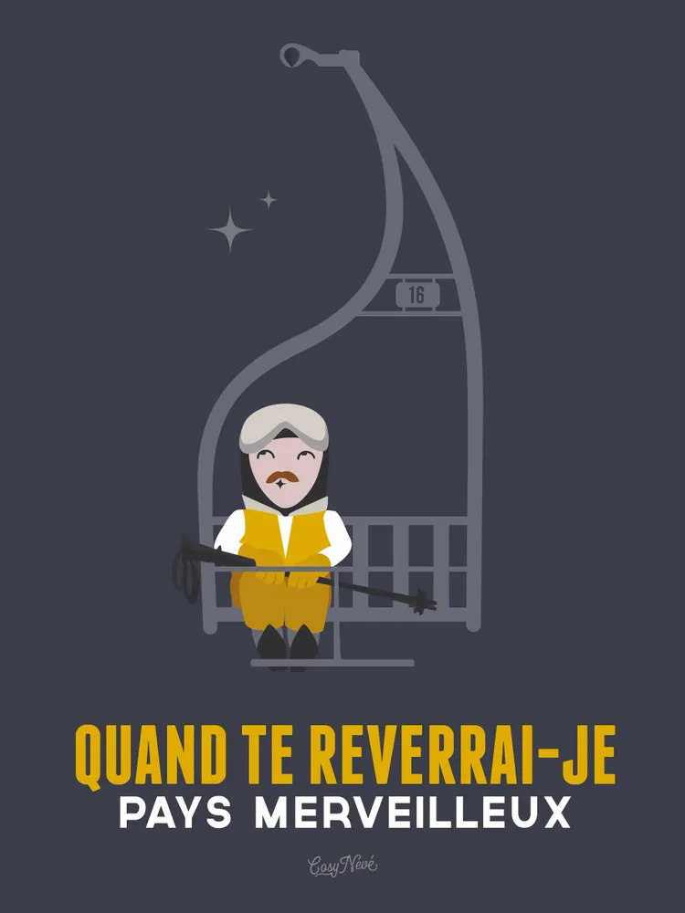Poster - Poster Qd Te Reverrai-Je Bleu - COSYNÉVÉ - MOUNTAIN POSTERS