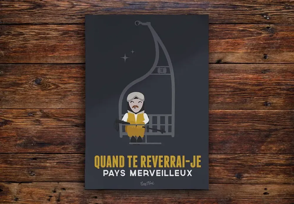 Poster - Poster Qd Te Reverrai-Je Bleu - COSYNÉVÉ - MOUNTAIN POSTERS