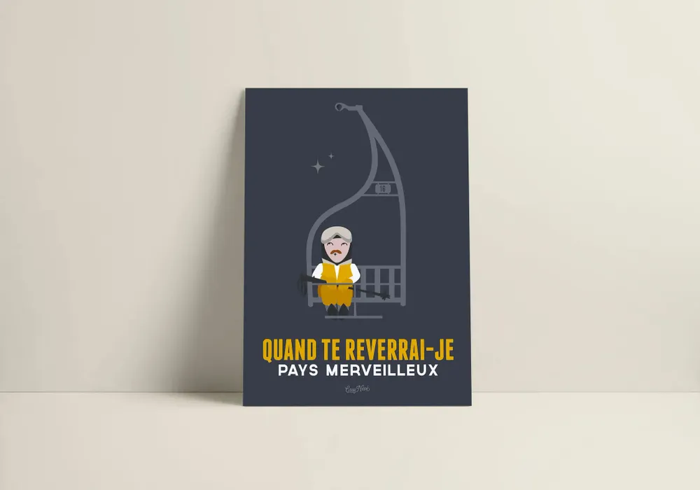 Poster - Poster Qd Te Reverrai-Je Bleu - COSYNÉVÉ - MOUNTAIN POSTERS