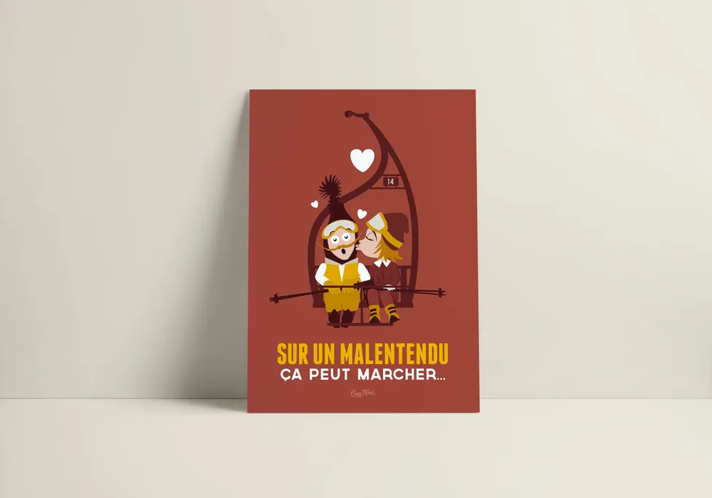 Poster - Poster "Sur un Malentendu" - COSYNÉVÉ - MOUNTAIN POSTERS