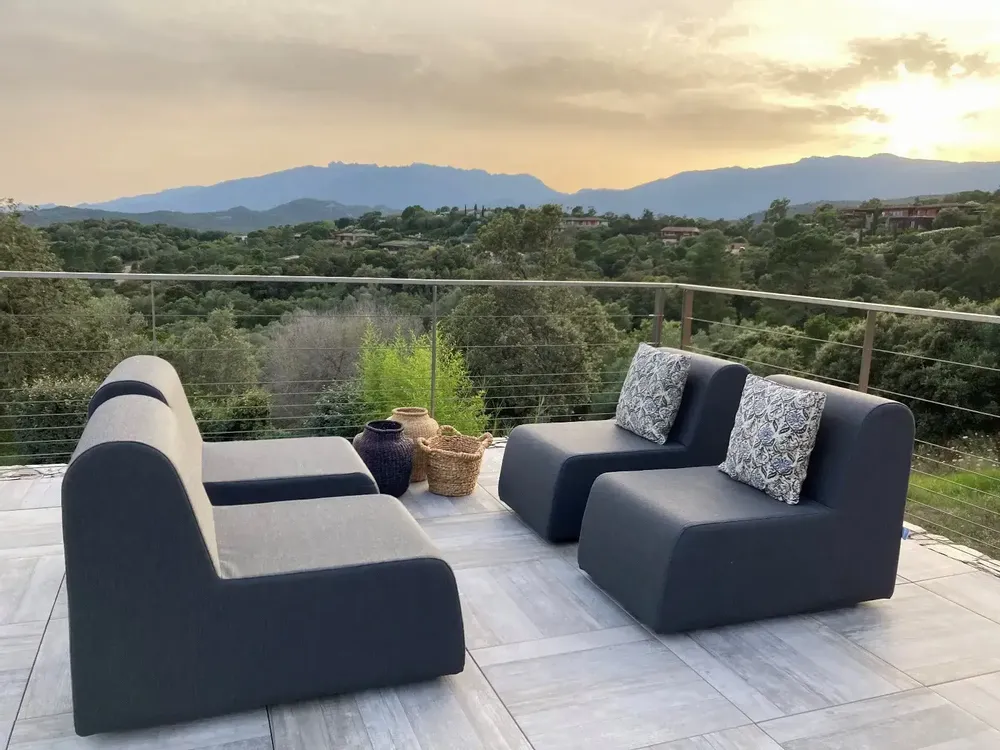 Piscines - MYKONOS | Fauteuil extérieur Cozip | 76x60, assise 38, dossier 38 cm - COZIP