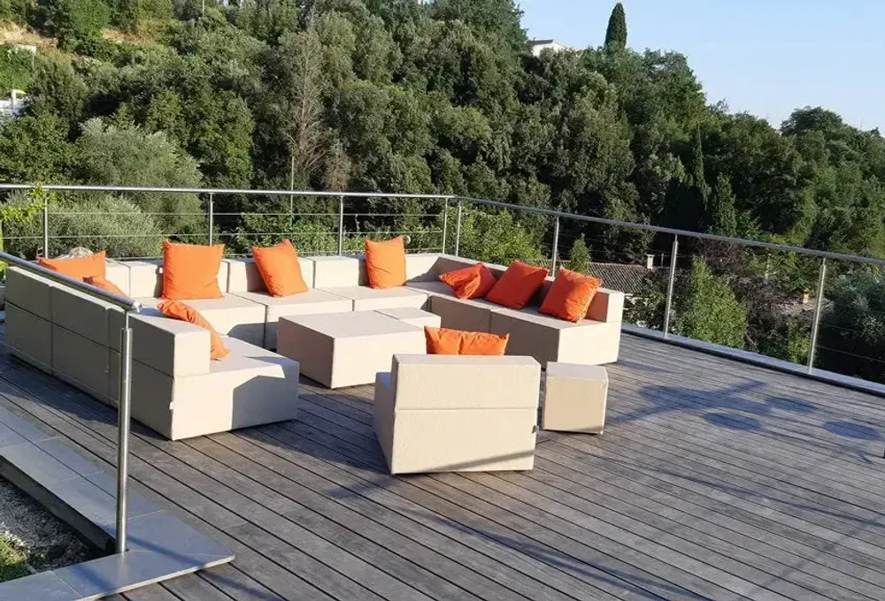 Piscines - SERENA | Pouf extérieur COZIP | 80x80xh40 cm - COZIP