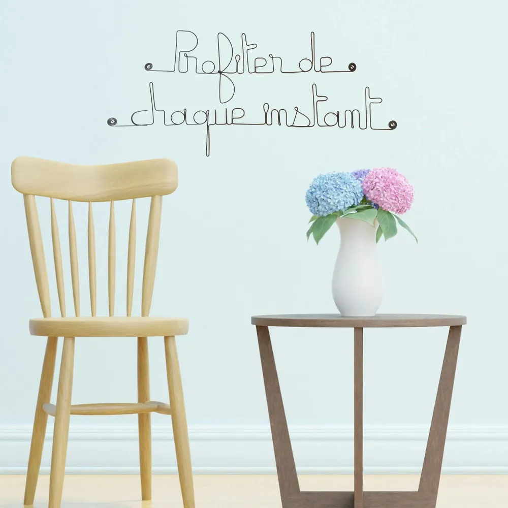 Other wall decoration - Wire Wall Decor\" Enjoying every moment\ - BIJOUX DE MUR