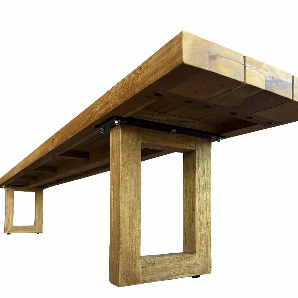 Bancs - Banc avec pied carré, naturel, 280 - BAZAR BIZAR LIVING