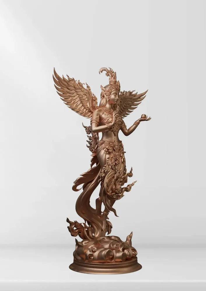 Sculptures, statuettes et miniatures - SIAM LUNAR ART - L'ange d'Himmapan - SIAM LUNAR ART