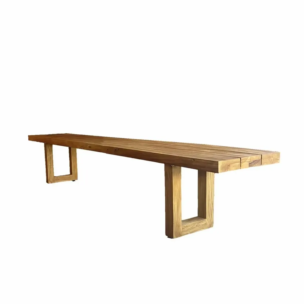 Bancs - Banc avec pied carré, naturel, 220 - BAZAR BIZAR LIVING