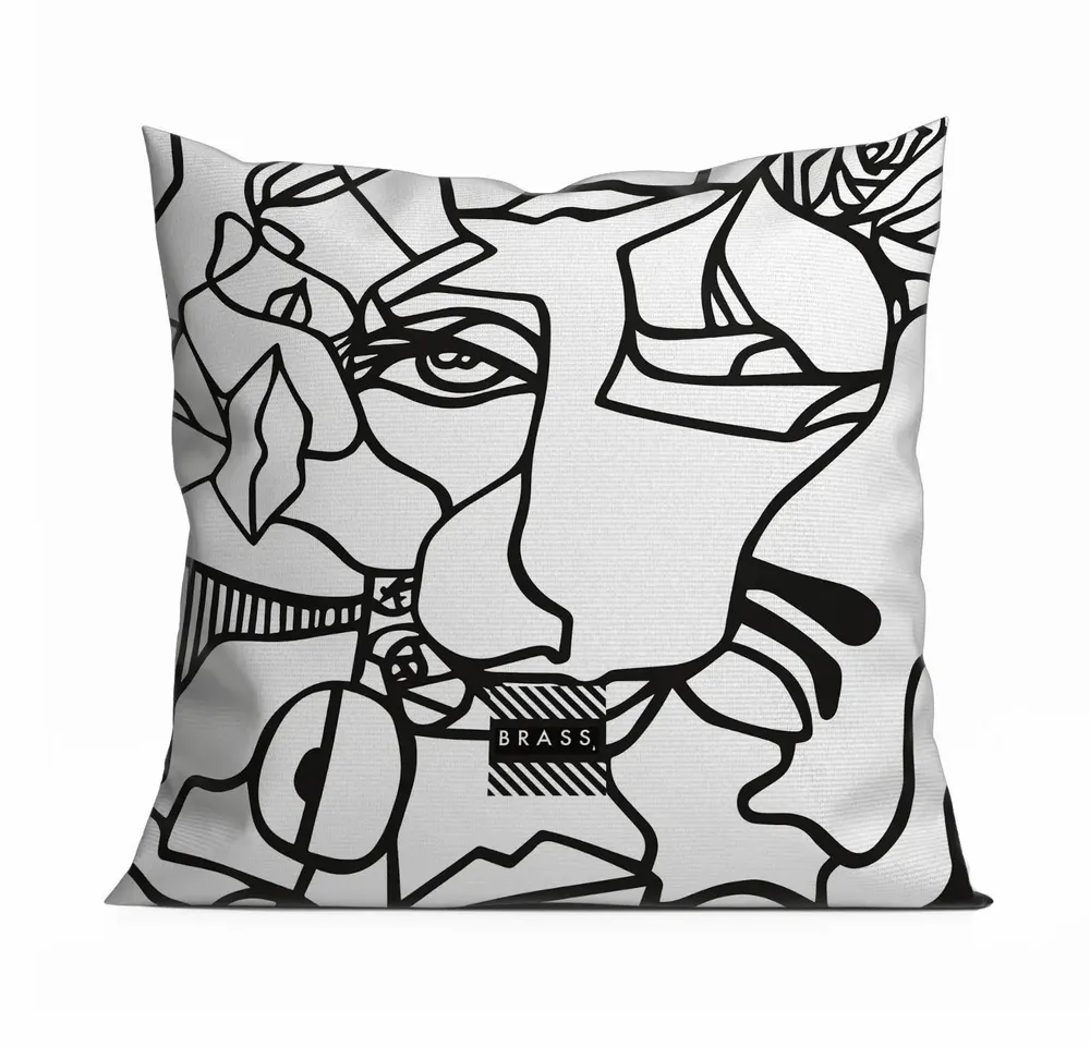 Garden textiles - White Koseka outdoor cushion 60 x 60 - Design by BRASS - ARTDECORIS