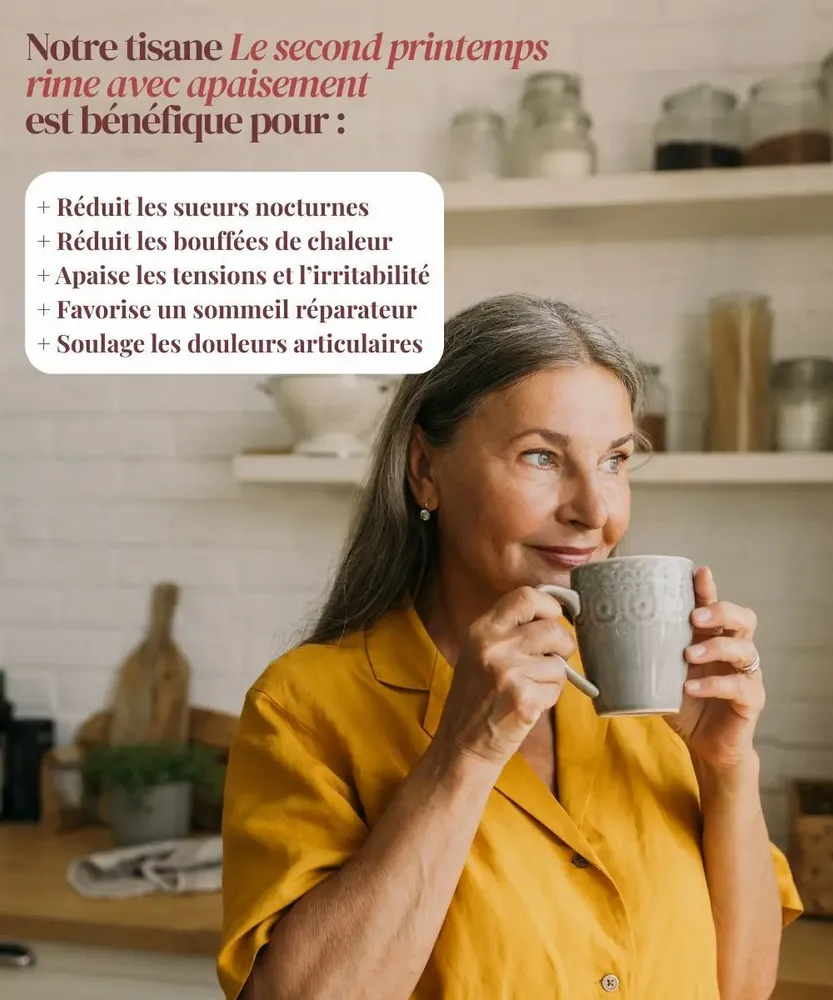 Coffee and tea - Menopause Comfort Organic Herbal Tea - Ritual No. 10 - BULK - 60 g = 4 - PRÈS DES REINES