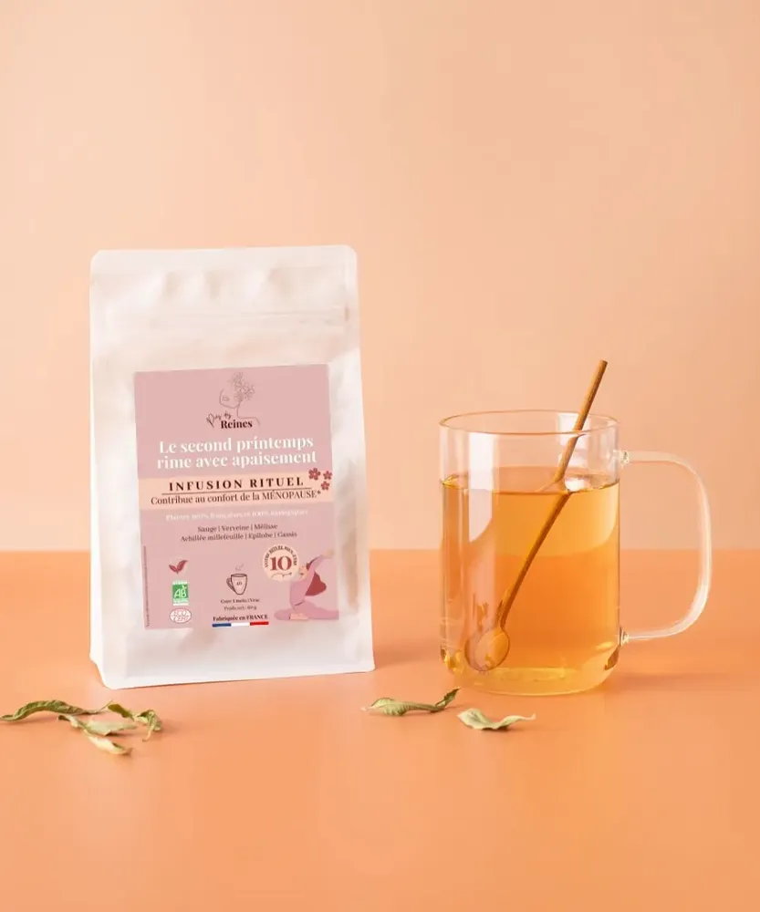 Coffee and tea - Menopause Comfort Organic Herbal Tea - Ritual No. 10 - BULK - 60 g = 4 - PRÈS DES REINES