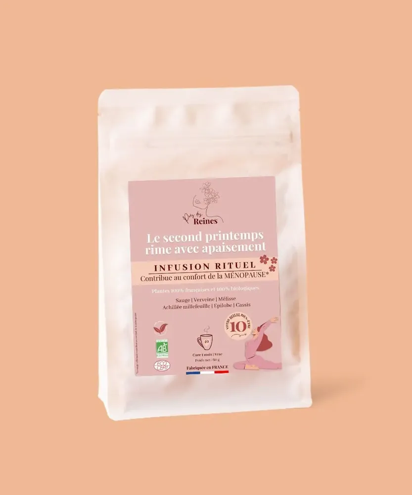 Coffee and tea - Menopause Comfort Organic Herbal Tea - Ritual No. 10 - BULK - 60 g = 4 - PRÈS DES REINES