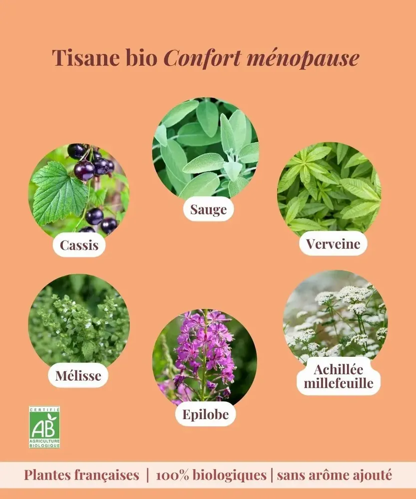 Coffee and tea - Menopause Comfort Organic Herbal Tea - Ritual No. 10 - BULK - 60 g = 4 - PRÈS DES REINES