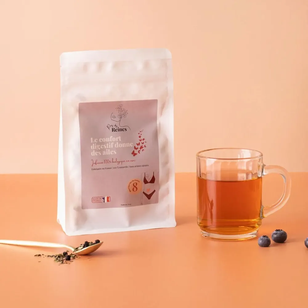 Coffee and tea - Organic Digestion Herbal Tea - Ritual No. 8 - BULK - 60 g = 40 cups mi - PRÈS DES REINES