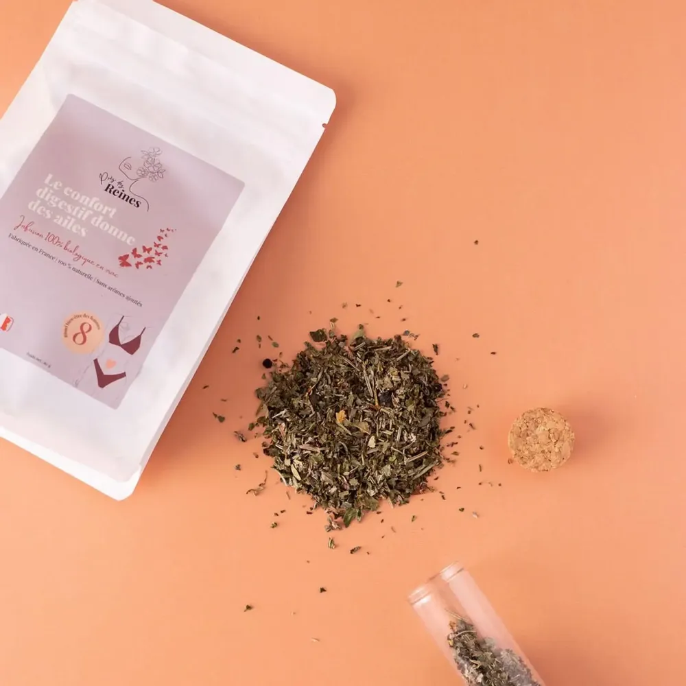 Coffee and tea - Organic Digestion Herbal Tea - Ritual No. 8 - BULK - 60 g = 40 cups mi - PRÈS DES REINES