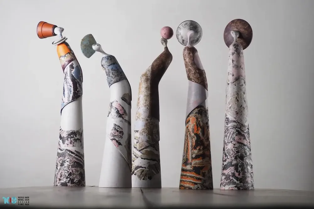 Decorative objects - Upcycled Vase & Sculpture - 103PAPER SHOP