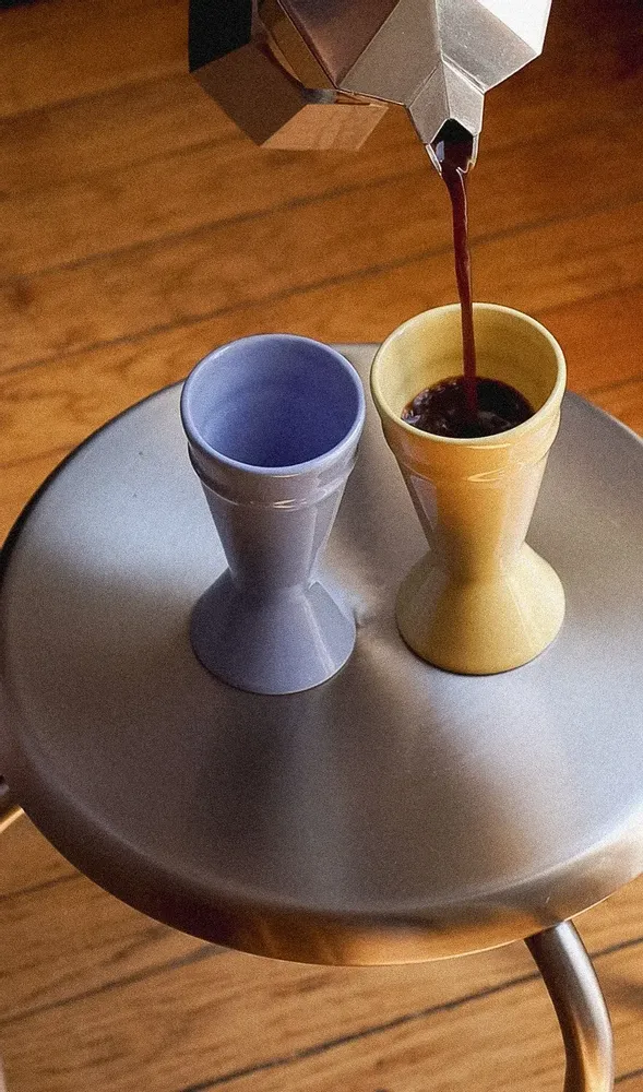 Decorative objects - Nouveau Mazagran - Blue - Minimalist coffee cup, reinvented - ATELIER MAISON QUATRE