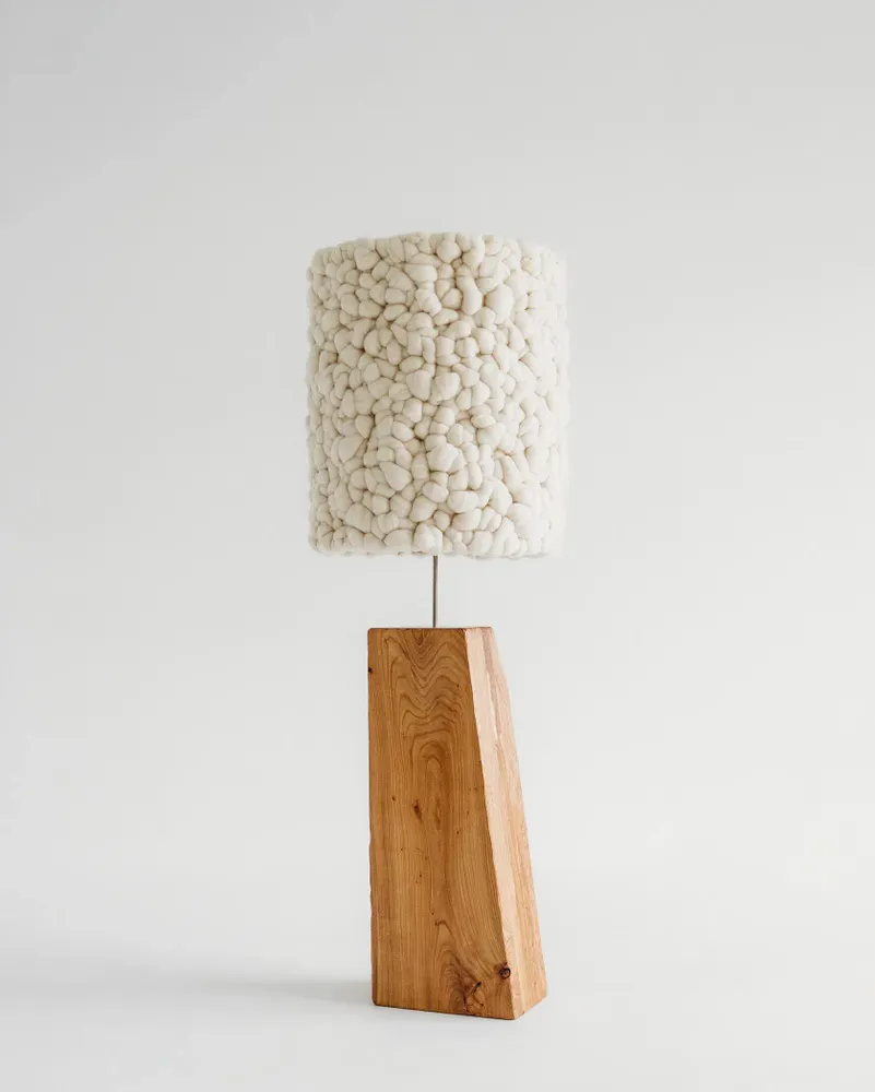 Floor lamps - Floor Lamp with Angled Base - HELEN MAZUR STUDIO