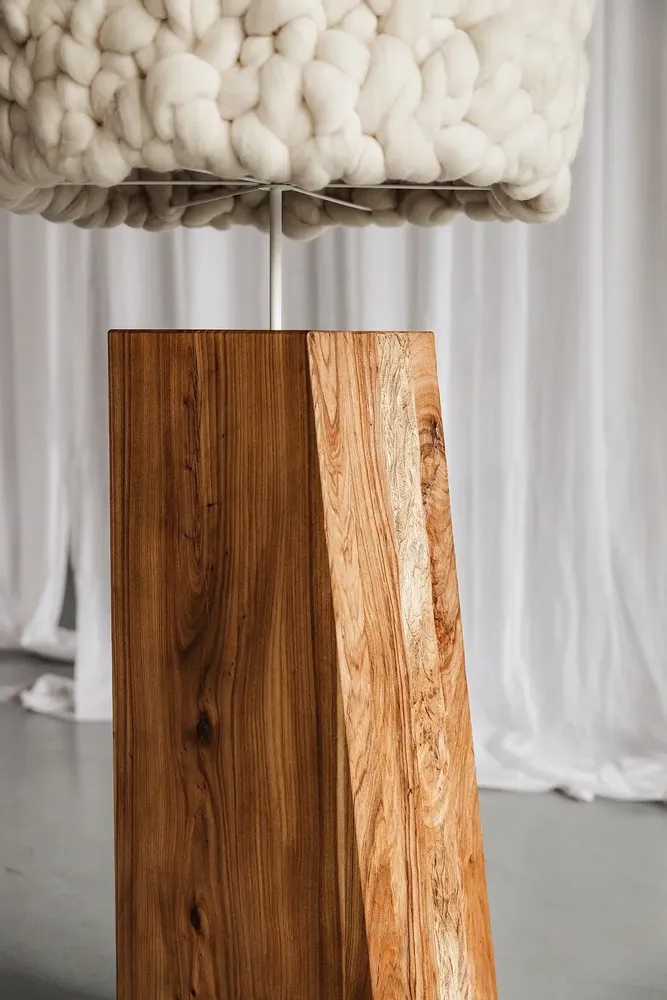 Floor lamps - Floor Lamp with Angled Base - HELEN MAZUR STUDIO