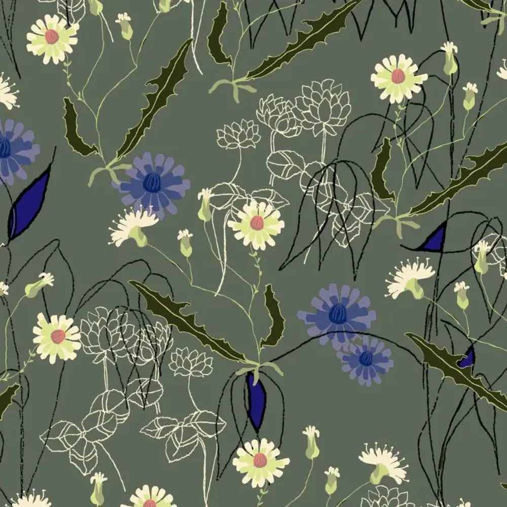 Table linen - Illustrated and invented botany - LYDIE VACHER DESIGN MODE ET DECORATION