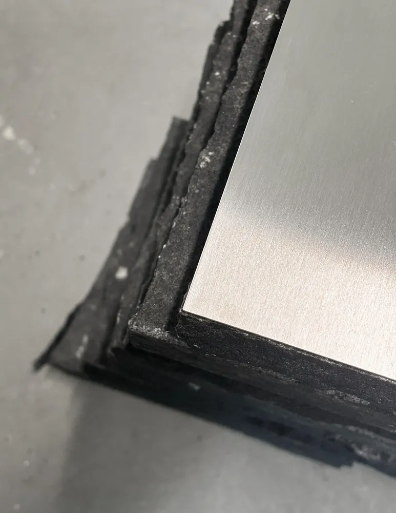 Coffee tables - Sculptural Black Basalt and Stainless Steel Coffetable [Tecton] - CASE STUDIOS