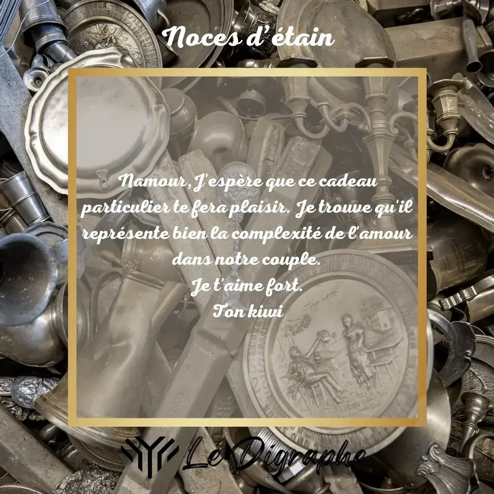 Customizable objects - 10 Years: Tin Anniversary Digraphe - LE DIGRAPHE