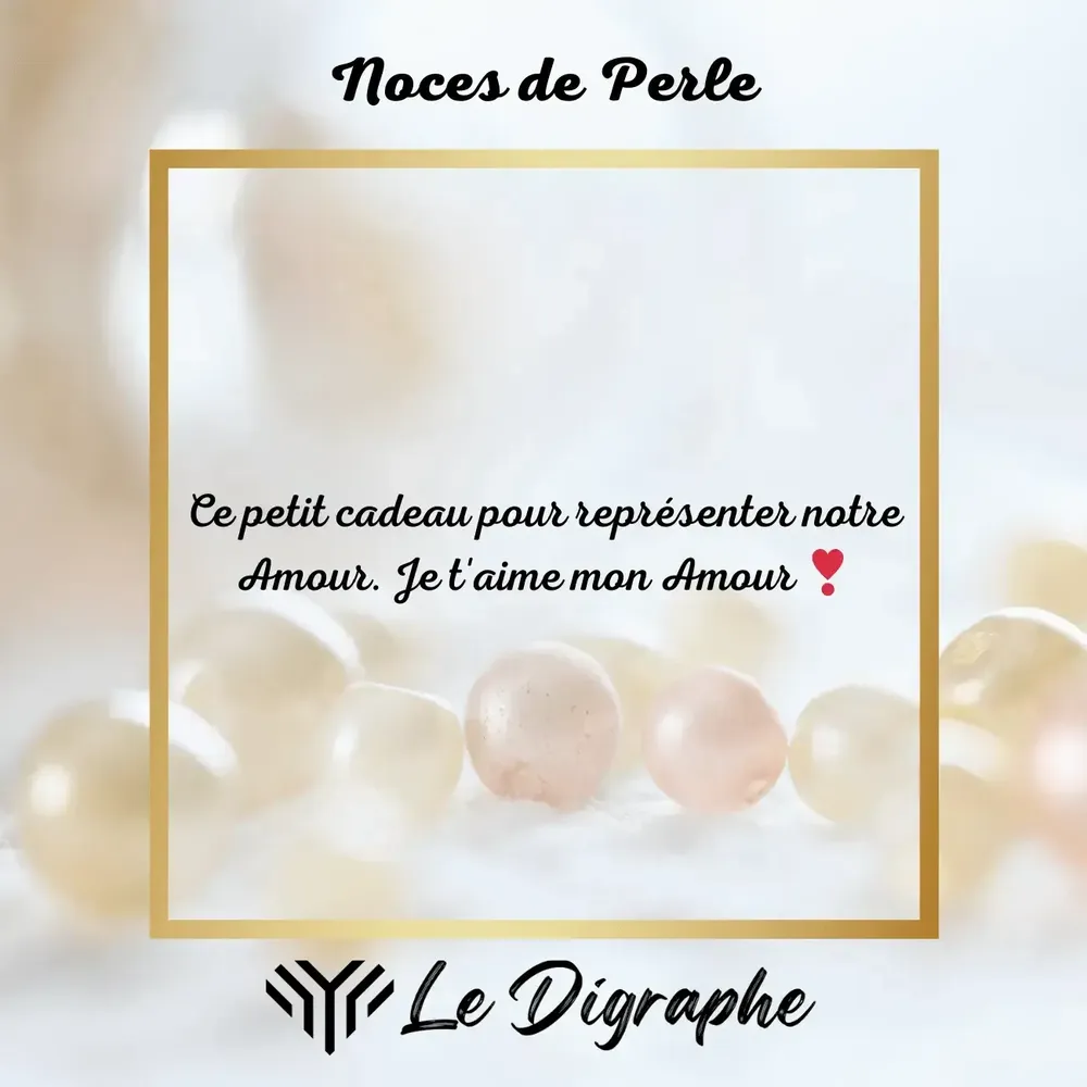 Objets de décoration - 30 ans : digraphe noces de perle - LE DIGRAPHE