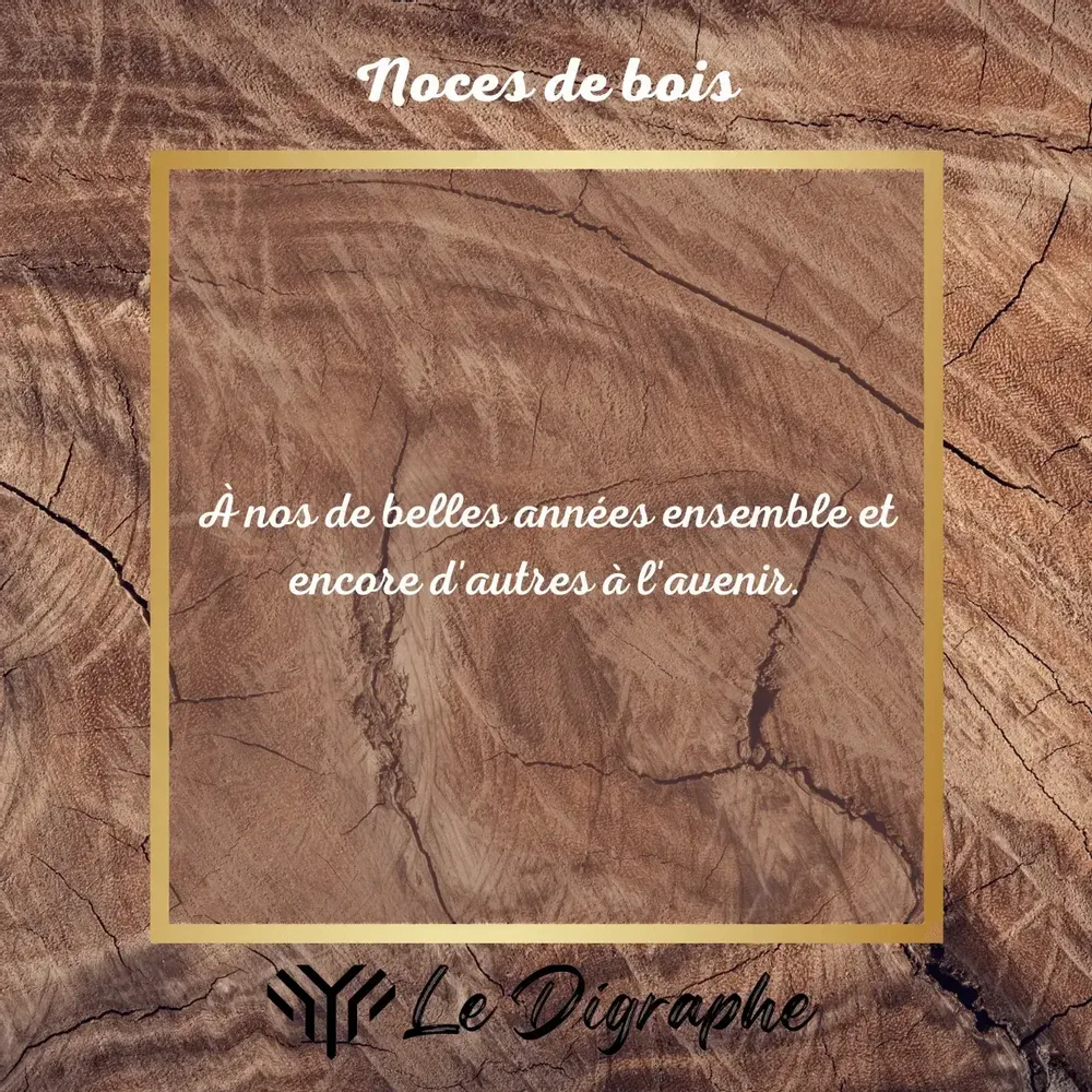 Objets design - 5 ans : Digraphe noces de Bois - LE DIGRAPHE