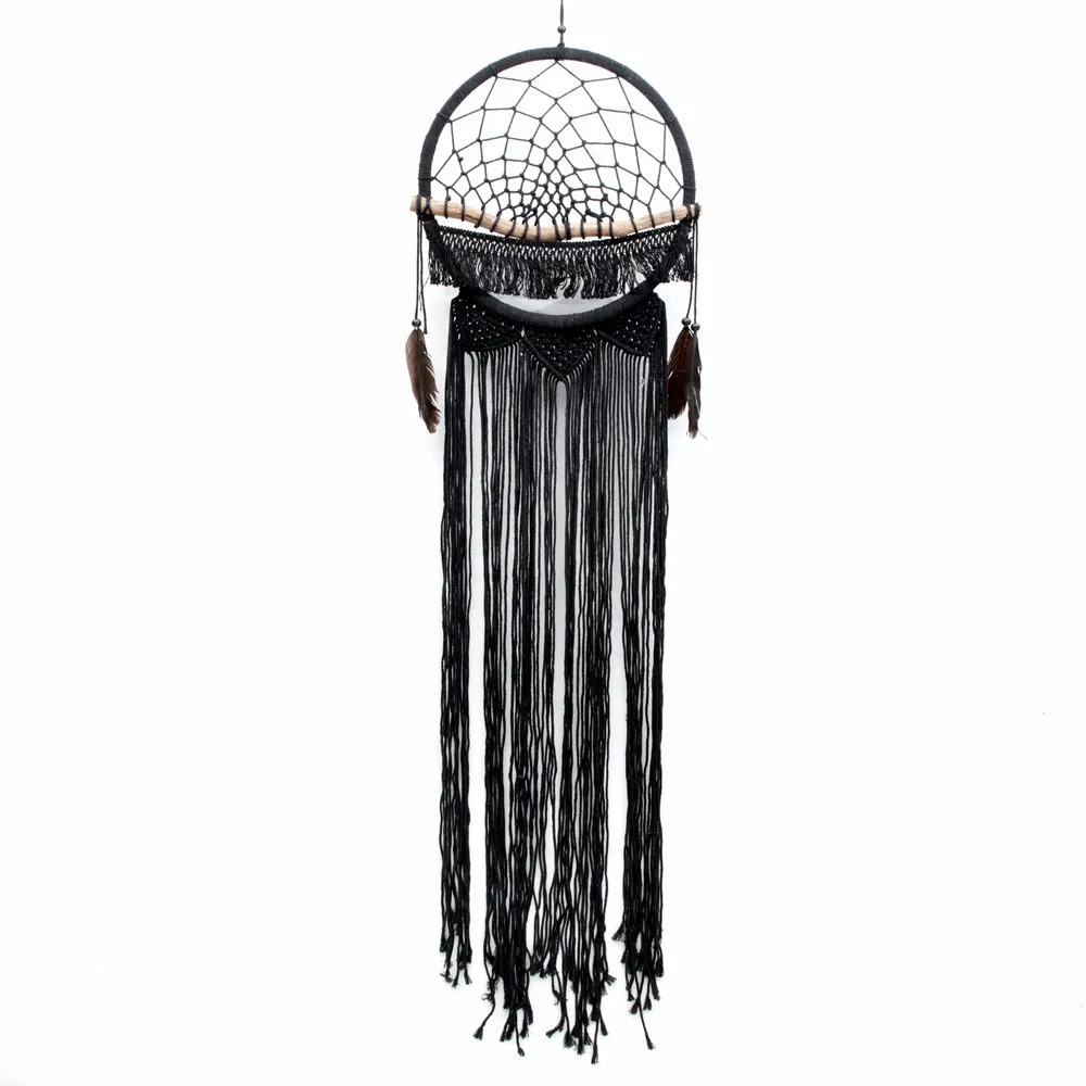 Decorative objects - The Macrame Wood Dreamer - Black - BAZAR BIZAR LIVING