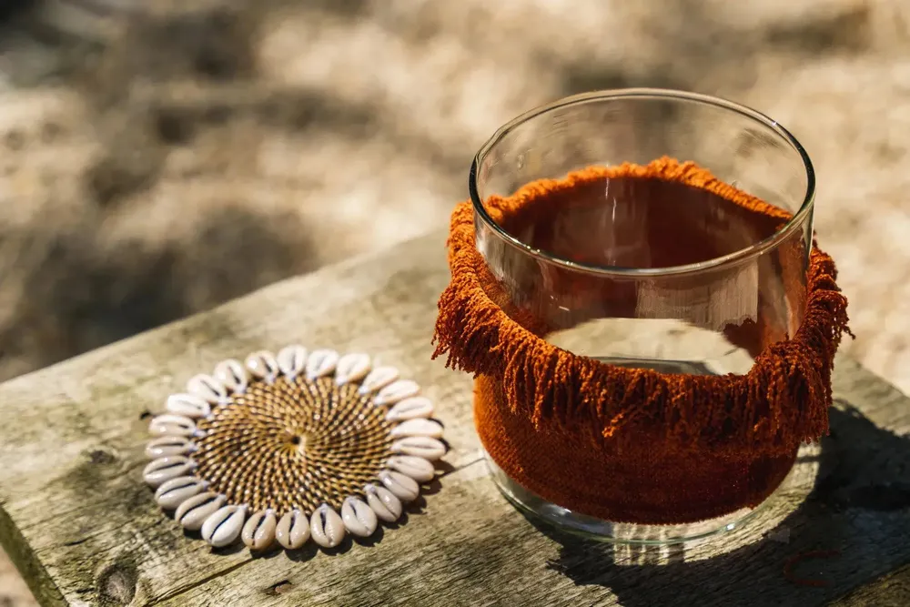 Candlesticks and candle holders - The Oh My Gee Candle Holder - Rust Velvet - S - BAZAR BIZAR LIVING