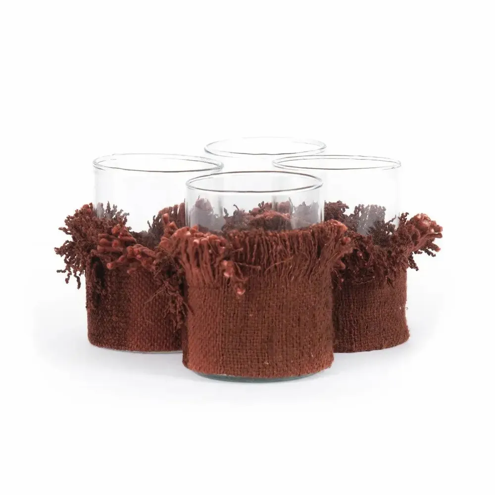 Bougeoirs et photophores - Bougeoir Oh My Gee, velours bordeaux, taille M - BAZAR BIZAR LIVING