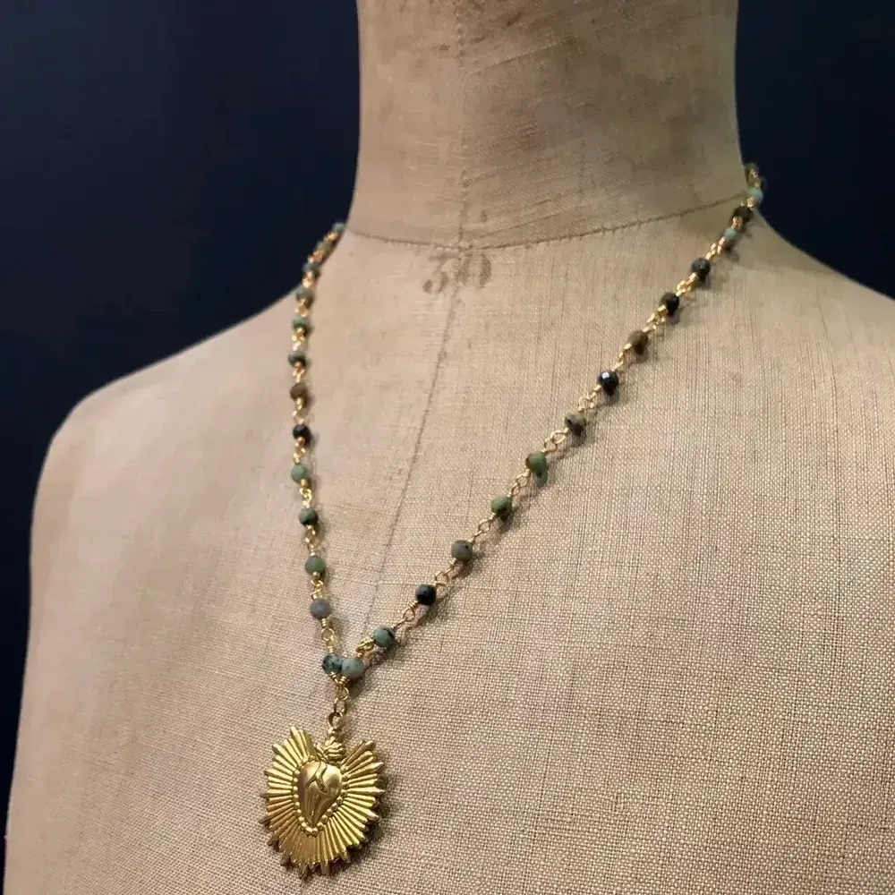 Jewelry - Necklace Benvolio - Green Stones - FASCINATO