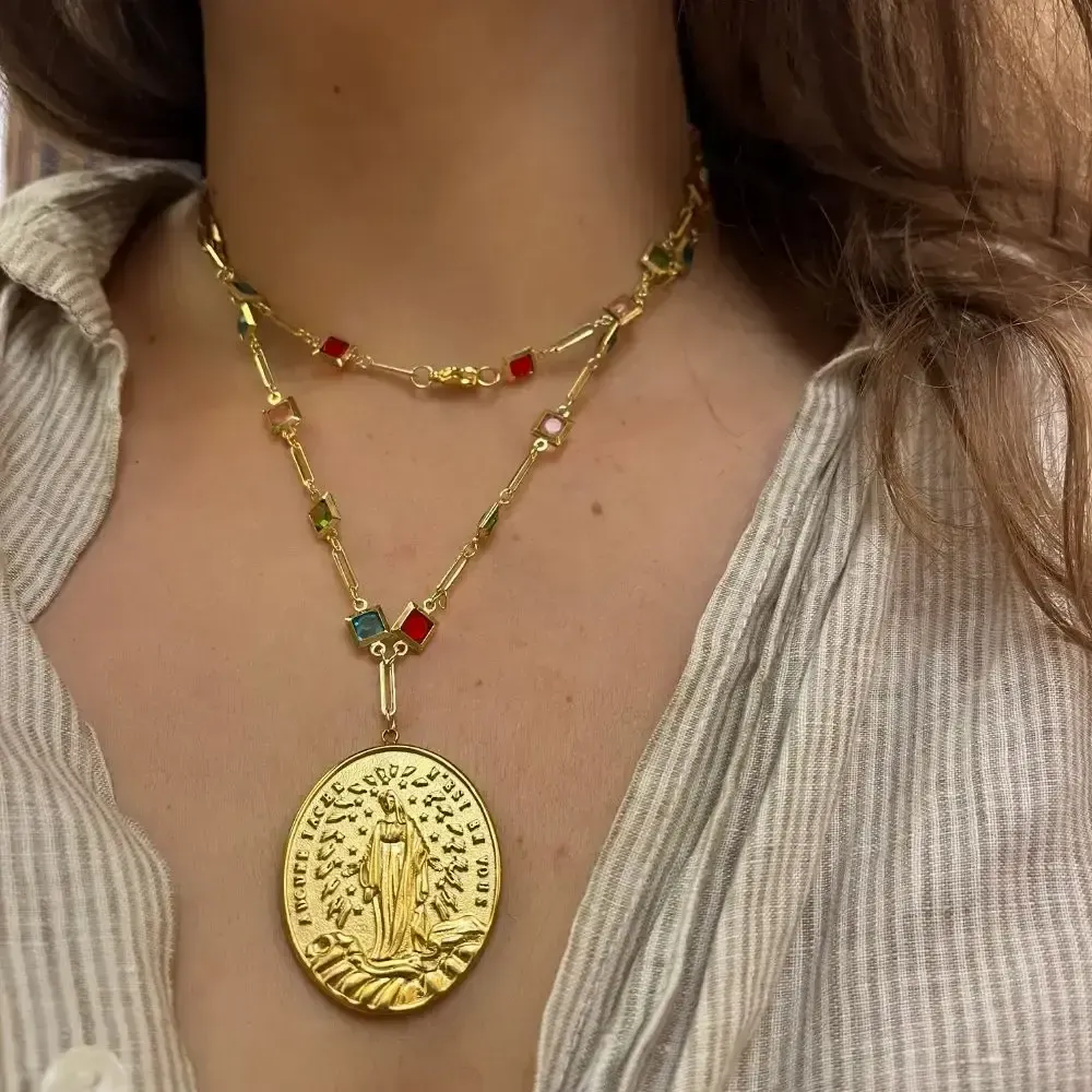Bijoux - Collier double/long Maria - Chaine Byzance - FASCINATO