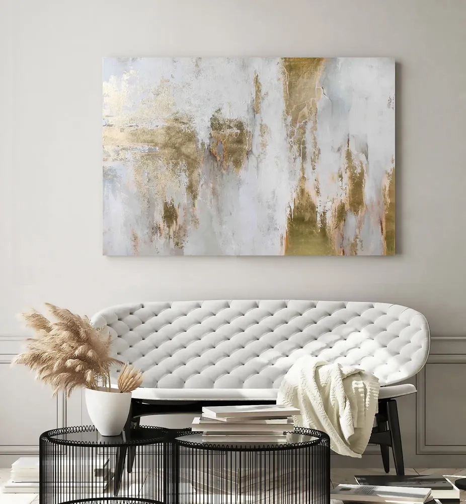 Office design and planning - « Cascade » Series of textured handmade abstract paintings - MATISS ART STUDIO