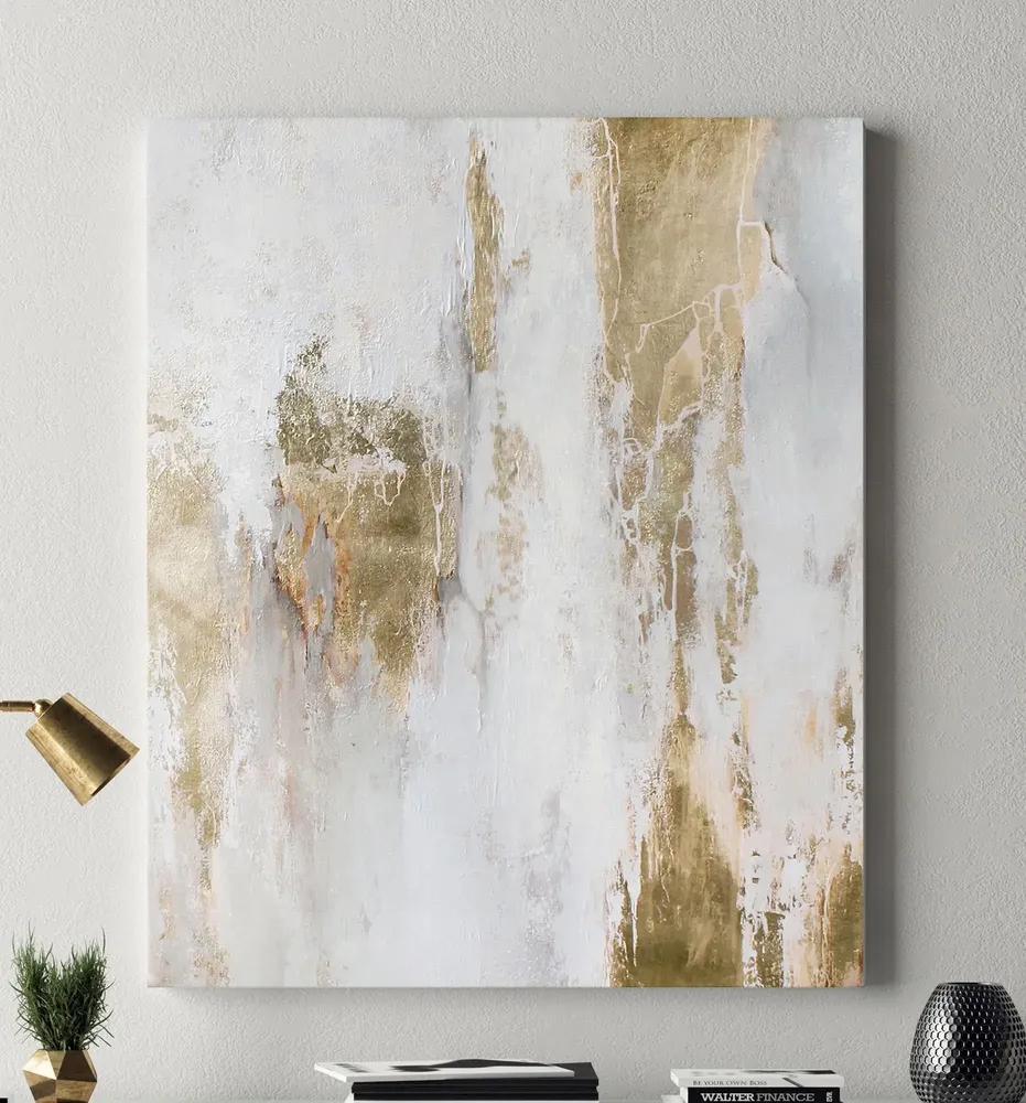 Office design and planning - « Cascade » Series of textured handmade abstract paintings - MATISS ART STUDIO
