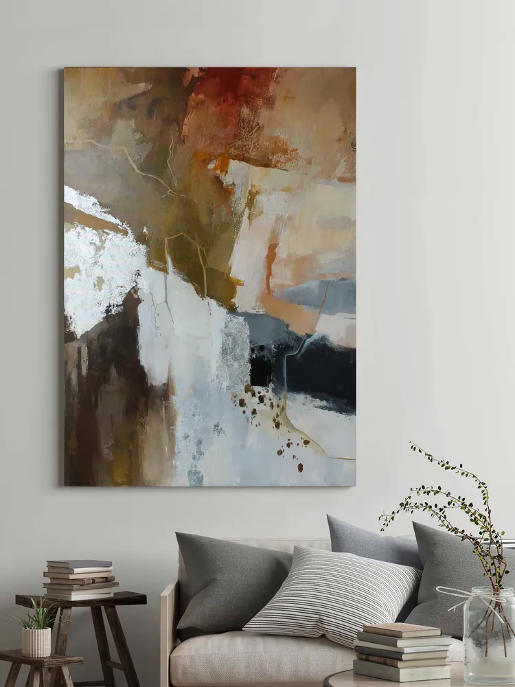 Office design and planning - « Impression » Series of handmade textured abstract paintings - MATISS ART STUDIO