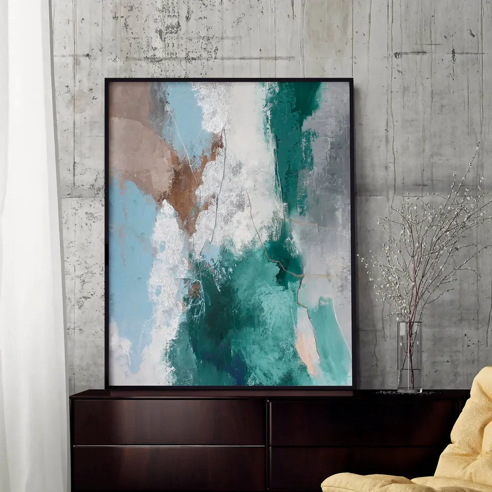 Aménagements pour bureau - « Coast » Série de peintures abstraites texturées faites à la main - MATISS ART STUDIO
