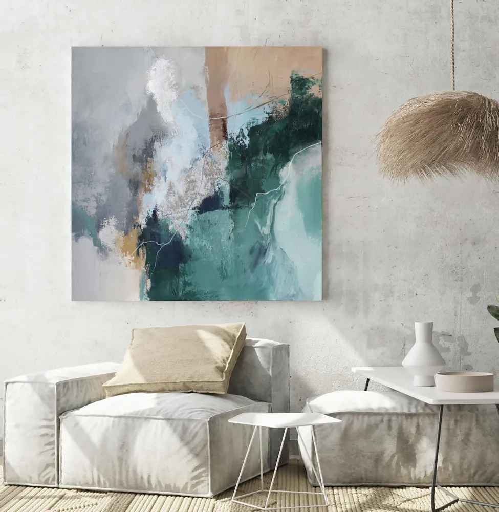 Aménagements pour bureau - « Coast » Série de peintures abstraites texturées faites à la main - MATISS ART STUDIO