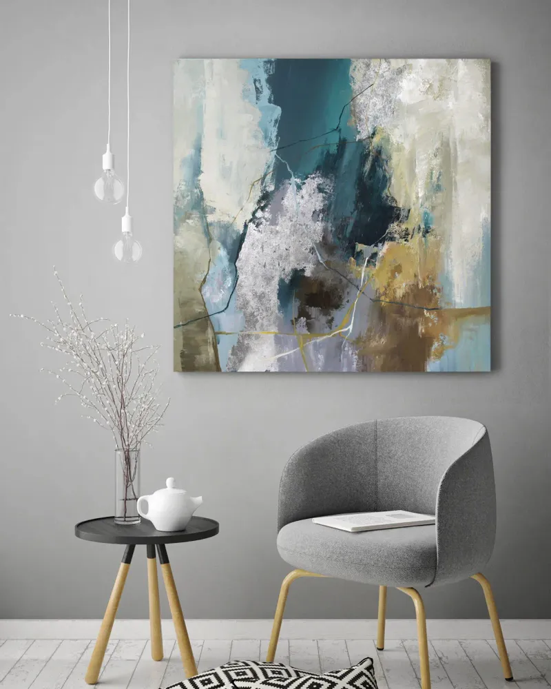 Aménagements pour bureau - « Coast » Série de peintures abstraites texturées faites à la main - MATISS ART STUDIO
