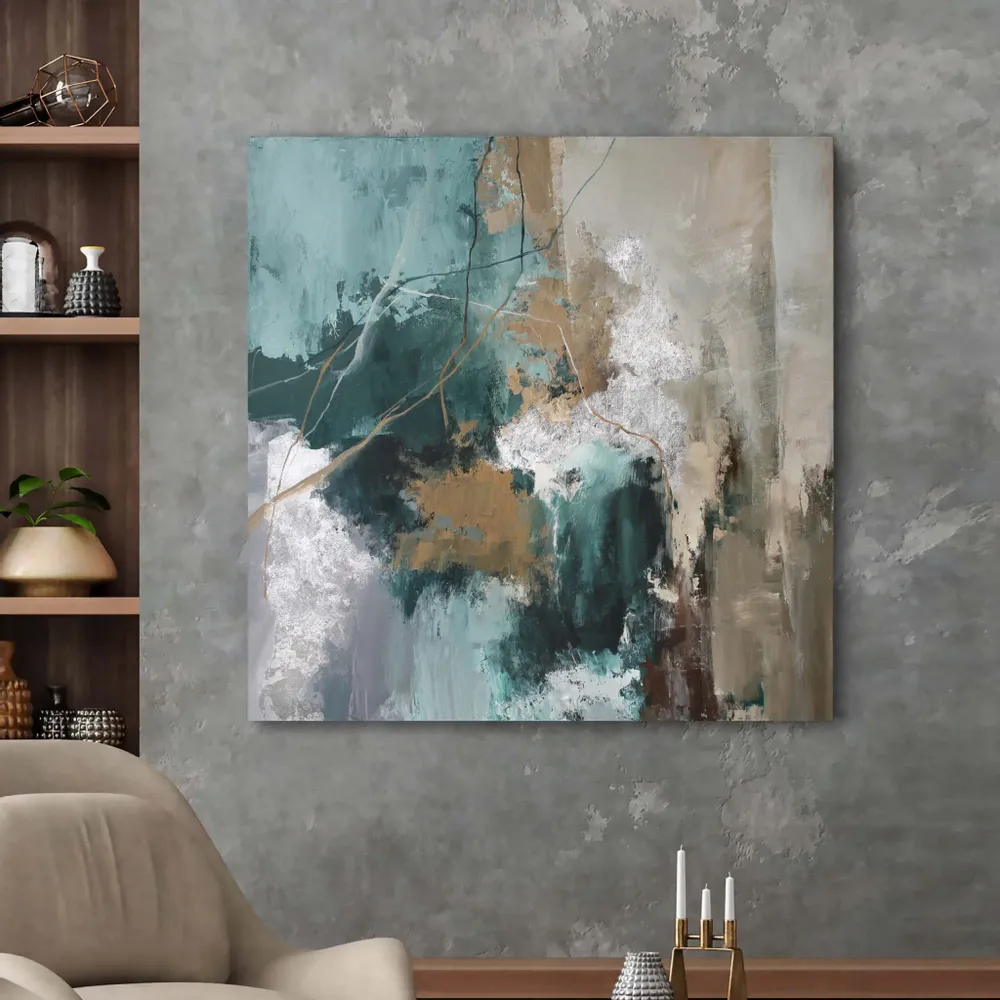 Aménagements pour bureau - « Coast » Série de peintures abstraites texturées faites à la main - MATISS ART STUDIO