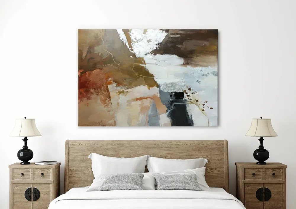 Office design and planning - « Impression » Series of handmade textured abstract paintings - MATISS ART STUDIO