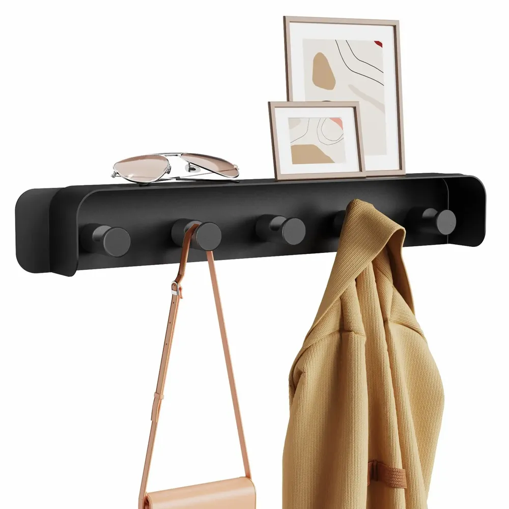Shelves - KAPANOU AAA08-Black Wall Coat Rack - KAPANOU