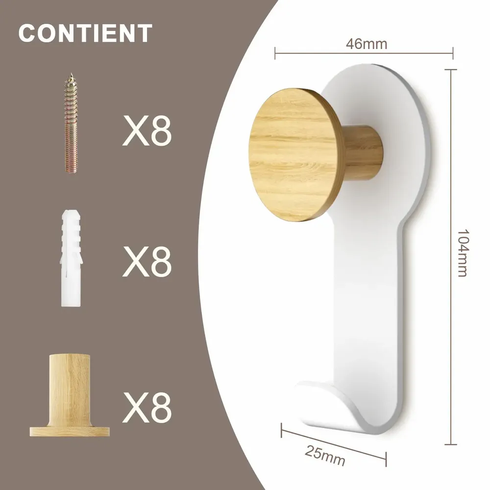 Etagères - KAPANOU Crochets double BBB01-White - KAPANOU