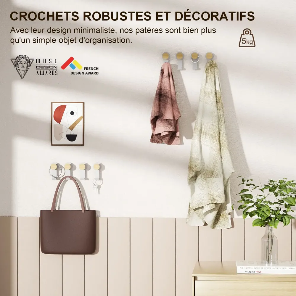 Etagères - KAPANOU Crochets double BBB01-White - KAPANOU